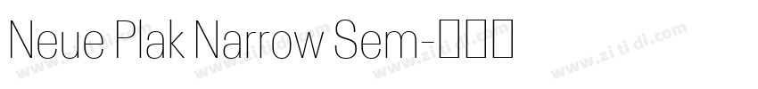 Neue Plak Narrow Sem字体转换 Neue Plak Narrow Sem字体转换